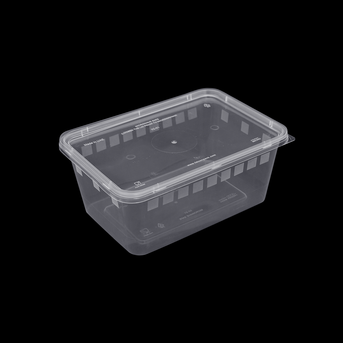 Semi Wholesale-Microwave Container Rectangle With Lid – 1000 CC (1