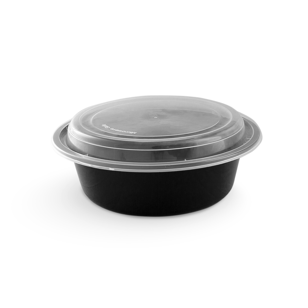 Round Microwave Container 32 OZ Black With Lid – PGL (1 Pack X 5 Pieces