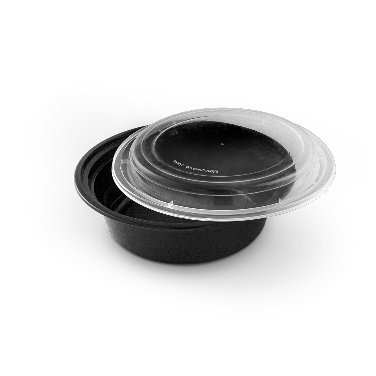 CCF 16OZ(D153MM) PP Injection Plastic Microwavable Black Round Food Co –  Custom Cup Factory