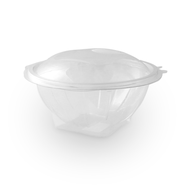 Comfy Package Bulk Case of 3/50 Sets 24 oz. Clear Plastic Salad Bowls To Go  With Airtight Lids 24 oz 150 Count - Clear