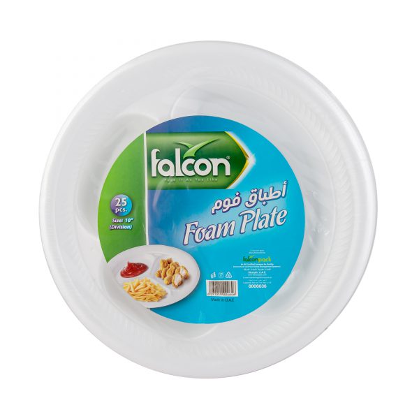 RETAIL-MFMRT012 Foam Plate 10 Inch With Division (1 Pack x 25 Pieces) –  Falcon Pack Online